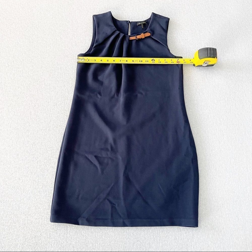 Navy Blue Massimo Dutti sleeveless Shift Dress - Picture 6 of 9